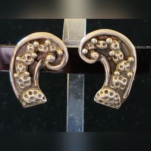 Vintage Taxco Sterling Cactus Earrings J. Gomez 1950's Made in Mexico